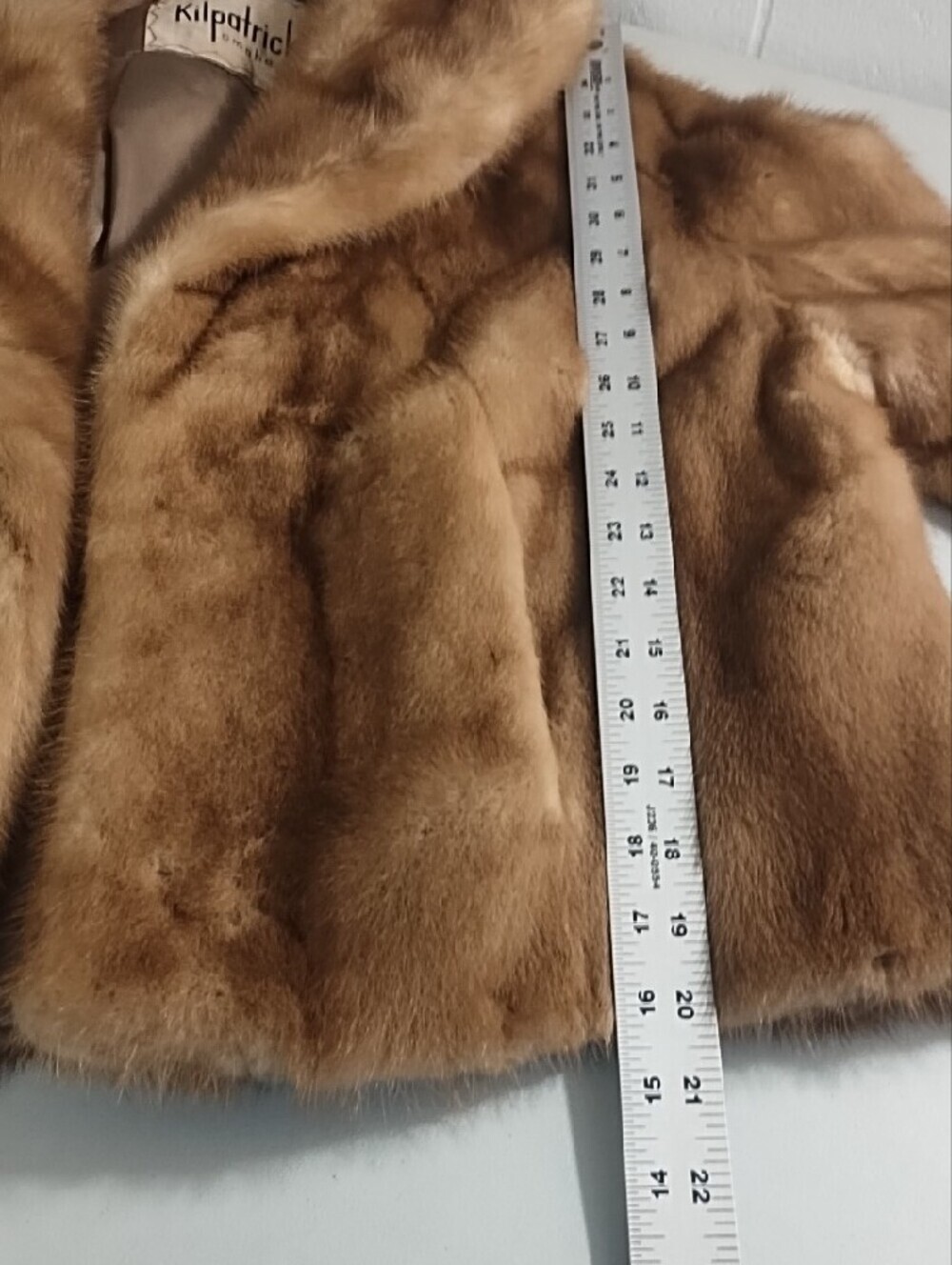 Luxury Classic Genuine Mink Fur Cropped Swing Jacket in Autumn Haze Pockets - Picture 10 of 16